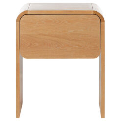 Amalfi Oslo Oak Timber Bedside Table, Natural