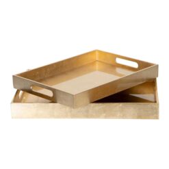 Amaru Gilt 2 Piece Rectangle Tray Set