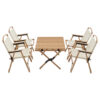 Amelia 5 Piece Foldable Camping Table & Chair Set