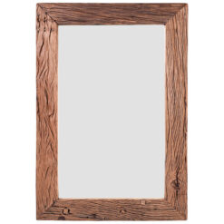Ankara Reclaimed Elm Timber Frame Wall Mirror, 100cm