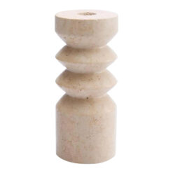 Arlo Travertine Candle Stand, Large