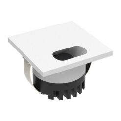 Aura Aluminium Recessed LED Square Steplight, Wide Open, 24V, CCT, White