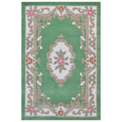 Avalon French Aubusson Wool Rug, 240x150cm, Pistachio Green