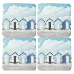 Beach House Park Resin Coaster, Set of 4