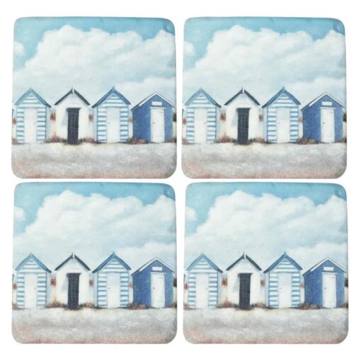 Beach House Park Resin Coaster, Set of 4