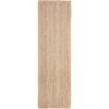 Bondi Hand Braided Jute Runner Rug, 400x80cm, Natural
