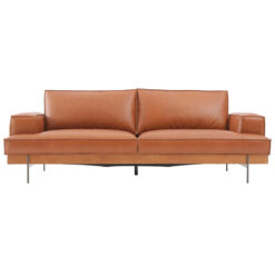 Brixton Premium Top Grain Full Leather Sofa, 3 Seater, Tan