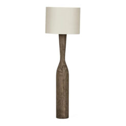 Callum Timber Base Floor Lamp, Natural / Beige