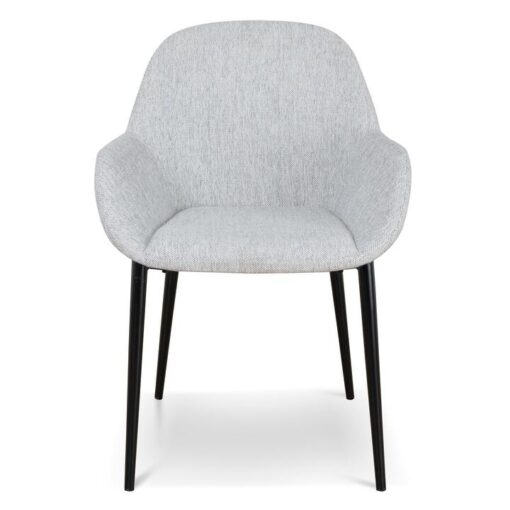 Cascina Fabric Dining Armchair, Silver Grey