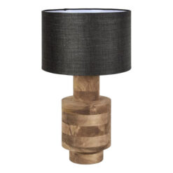Circa Mango Wood Base Table Lamp, Natural / Black