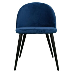 Corenia Velvet Fabric Dining Chair, Navy