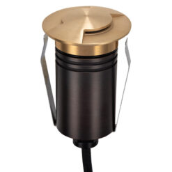 Emit IP67 Exterior LED Inground Light, 2-Way, 2.5W, CCT, Brushed Brass
