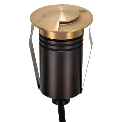 Emit IP67 Exterior LED Inground Light, 2-Way, 2.5W, CCT, Brushed Brass