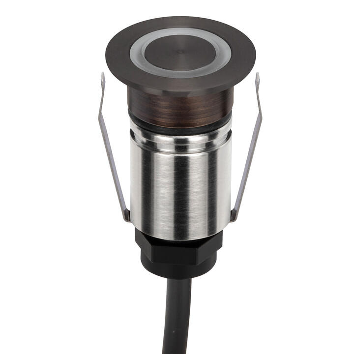 Emit IP67 Exterior LED Inground Light, Ring, 1W, RGBW, Antique Brass Emit IP67 Exterior LED Inground Light, Ring, 1W, RGBW, Antique Brass