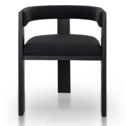 Esai Elm Timber Dining Chair, Set of 2, Black