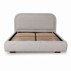 Farren Fabric Platform Bed, King, Clay Grey