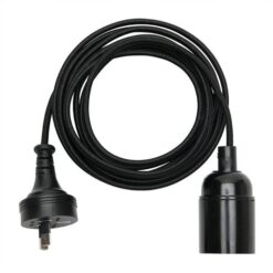Gypsy DIY Fabric Cord Set with Plug, Black