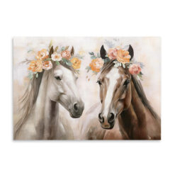 "Horse Love" Stretched Canvas Wall Art Print, 100cm