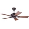 Hunter Seville II New Bronze Ceiling Fan with Medium Oak / Dark Cherry Switch Blades