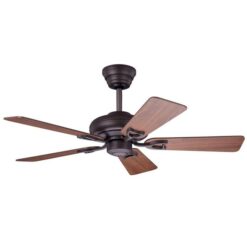 Hunter Seville II New Bronze Ceiling Fan with Medium Oak / Dark Cherry Switch Blades