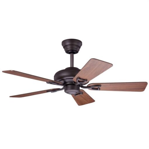 Hunter Seville II New Bronze Ceiling Fan with Medium Oak / Dark Cherry Switch Blades