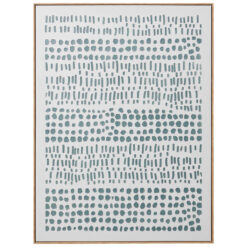 Jabari Framed Hand Painted Canvas Wall Art, 150cm, Cream / Green