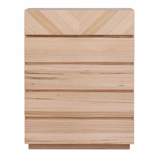 Jazzlyn Mountain Ash Timber 5 Drawer Tallboy