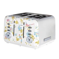 Laura Ashley Elvenden 4 Slice Toaster - White/Silver