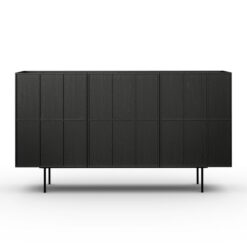 Linea Wooden 2 Door 2 Drawer Sideboard, 160cm, Black