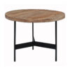 Louseff Reclaimed Timber & Metal Round Coffee Table, 50cm