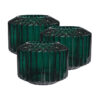 Lune Gem Glass Vase, Set of 3, Small, Jade
