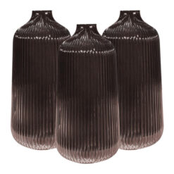 Lune Venice Glass Vase, Set of 3, Medium, Amethyst