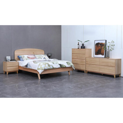 Maeve 5 Piece Tasmanian Oak Bedroom Suite, Queen