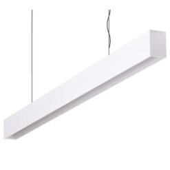 Maxi-50 Aluminium Dimmable LED Linear Pendant Light with Clear Diffuser, 34W, 4000K, White