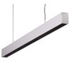 Maxi-50 Aluminium Dimmable LED Linear Pendant Light with Honeycomb Diffuser, 24W, 3000K, Silver