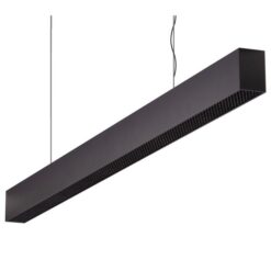 Maxi-50 Aluminium Dimmable LED Linear Pendant Light with Honeycomb Diffuser, 48W, 4000K, Black