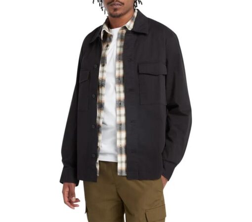Men's Twill Overshirt Black