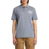 Men's Work Graphic Jersey Polo Grey