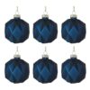 Midnight 6 Piece Glass Hanging Bauble Set