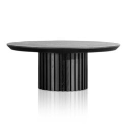 Mossvale Woode Round Coffee Table, 90cm, Black