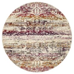 Museum Emersyn Transitional Round Rug, 150cm, Fuschia