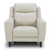 Nallor Leather Electric Recliner Armchair, Beige