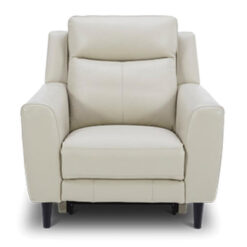 Nallor Leather Electric Recliner Armchair, Beige
