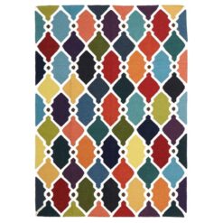 Nomad Rio Flat Woven Wool Rug, 225x155cm, Multi