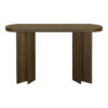 Norhan Wooden Oval Console Table, 130cm, Caramel Oak