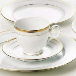 Noritake Hampshire Gold Fine China Teacup with Saucer Set