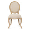 Noveran I Linen Fabric & Oak Timber Dining Chair