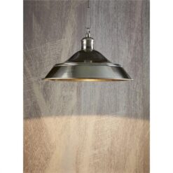 Palladium Metal Pendant Light, Antique Silver