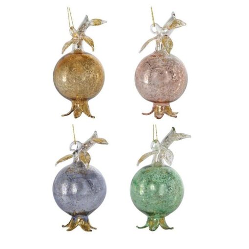 Quinn 4 Piece Glass Hanging Bauble Set