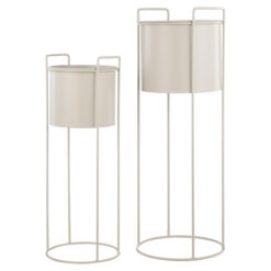 Rogue Forbes 2 Piece Metal Planter on Stand Set
